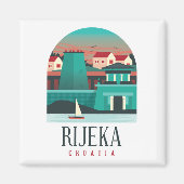 Rijeka Kroatië Minimal Magnet (Voorkant)