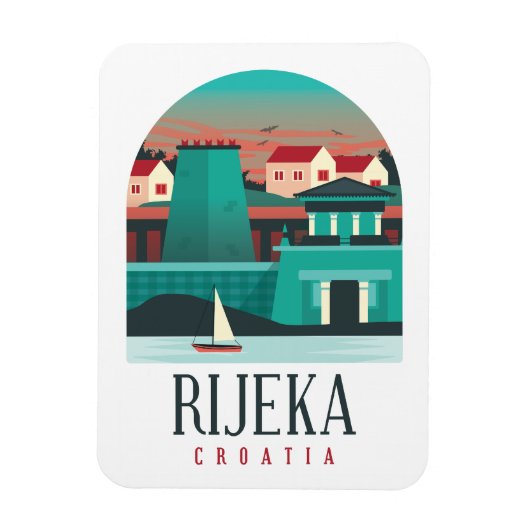 Rijeka Kroatië  minimale fotomagneet Magneet (Verticaal)