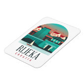 Rijeka Kroatië  minimale fotomagneet Magneet (Linkerzijde)