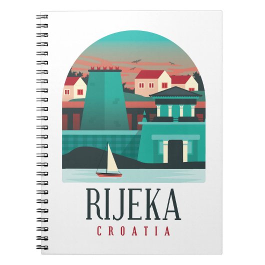 Rijeka Kroatië  minimale fotomagneet Notitieboek (Voorkant)