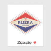 Rijeka Kroatië Vintage Sticker (Vel)