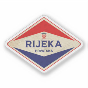 Rijeka Kroatië Vintage Sticker