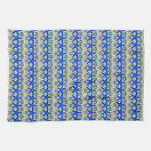 rijen blauwe sterren handdoek (Horizontaal)