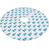 RIJEN BLAUWE & WITTE KERSTBOMEN KERSTBOOM ROK (Gekanteld)