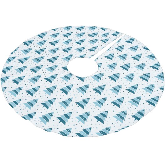 RIJEN BLAUWE & WITTE KERSTBOMEN KERSTBOOM ROK (Gekanteld)