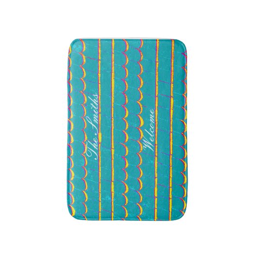 rijen gordelroos Thunder_Cove blauw-groen Badmat (Voorkant Verticaal)