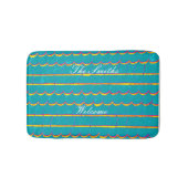 rijen gordelroos Thunder_Cove blauw-groen Badmat (Voorkant)