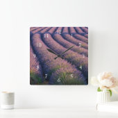 Rijen lavendel in Provence Vierkante Klok (Huis)