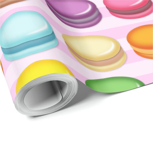 Rijen Macarons Cadeaupapier (Rol Hoek)