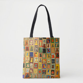 rijen met jurken voor kleine meisjes tote bag