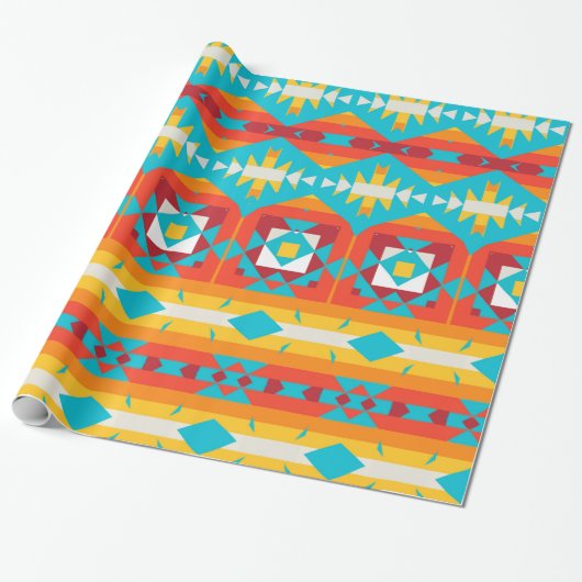 Rijen met stamvormen cadeaupapier (Uitgerold)