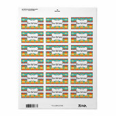 Rijen met stamvormen etiket (Full Sheet)
