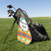 Rijen met stamvormen golfhanddoek (Groen)