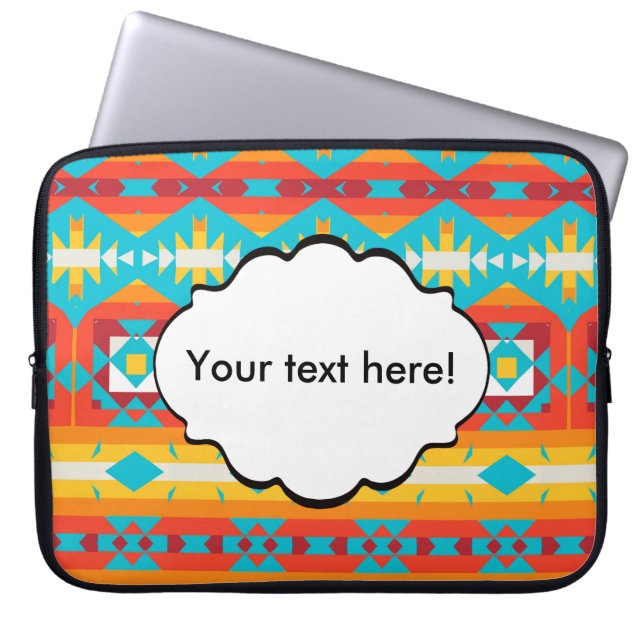 Rijen met stamvormen laptop sleeve (Voorkant)