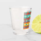 Rijen met stamvormen shot glas (Links)