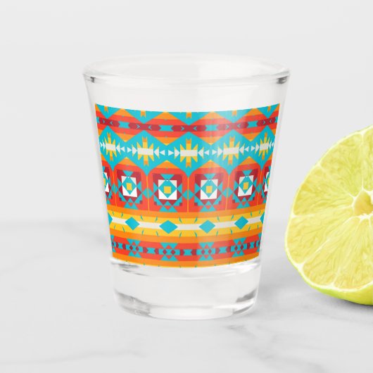 Rijen met stamvormen shot glas (Voorkant)