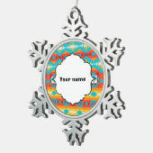 Rijen met stamvormen tin sneeuwvlok ornament (Rechts)