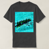 Rijen over blauwe wateren t-shirt (Design voorkant)