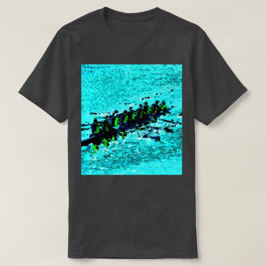 Rijen over blauwe wateren t-shirt (Design voorkant)