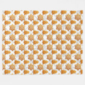RIJEN SNEEUWVLOKKEN & KERSTBOOMKOEKJES FLEECE DEKEN (Voorkant (Horizontaal))