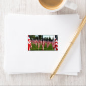 Rijen van Amerikaanse vlaggen 9/11 Memorial - Hoek Etiket (Insitu)