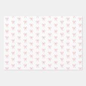 Rijen van Bows Coquette in Lichtroze Inpakpapier Vel (Voorkant 2)