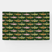 Rijen van forelvisserij - vissers spandoek (Horizontaal)