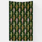 Rijen van forelvisserij - vissers spandoek (Verticaal)