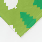 RIJEN VAN GROENE & WITTE KERSTBOMEN FLEECE DEKEN (Hoek)