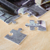 Rijen van kleine Jizo monk-beelden met bibs - Japa Legpuzzel (Zijkant)