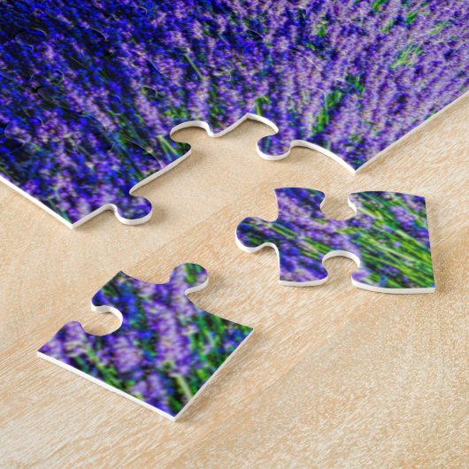 Rijen van Lavender, Provence, Frankrijk Legpuzzel (Zijkant)