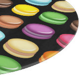 Rijen van Macarons op zwart Snijplank (Hoek)