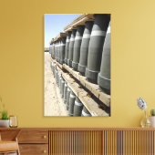 Rijen van munitie worden gestapeld en voorgevuld canvas afdruk (Insitu (Woonkamer))