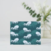 Rijen van octopuspatroon briefkaart (Staand voorkant)