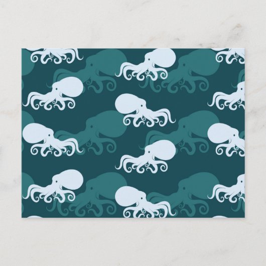 Rijen van octopuspatroon briefkaart (Voorkant)