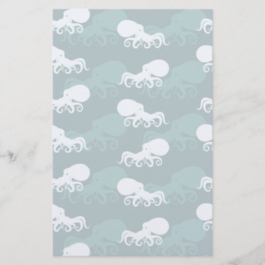 Rijen van octopuspatroon briefpapier (Voorkant)