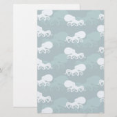 Rijen van octopuspatroon briefpapier (Voorkant / Achterkant)