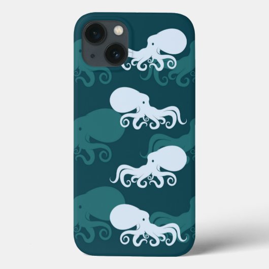 Rijen van octopuspatroon Case-Mate iPhone case (Achterkant)