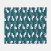 Rijen van octopuspatroon fleece deken (Voorkant (Horizontaal))