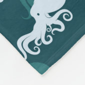 Rijen van octopuspatroon fleece deken (Hoek)