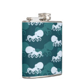 Rijen van octopuspatroon heupfles (Rechts)