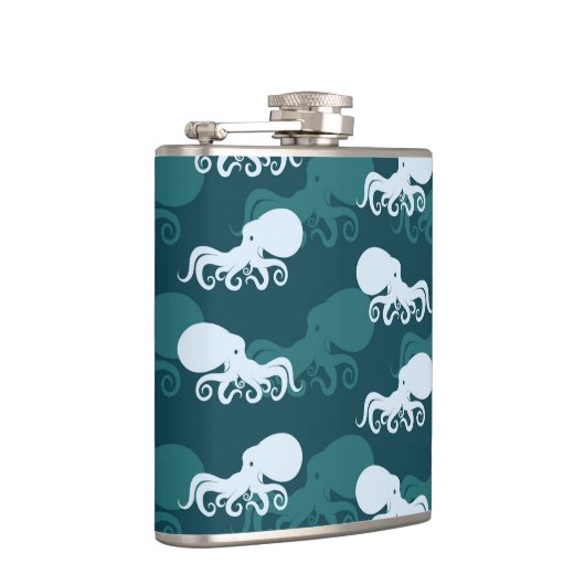 Rijen van octopuspatroon heupfles (Rechts)