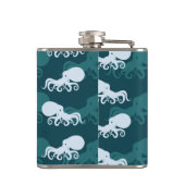 Rijen van octopuspatroon heupfles (Achterkant)