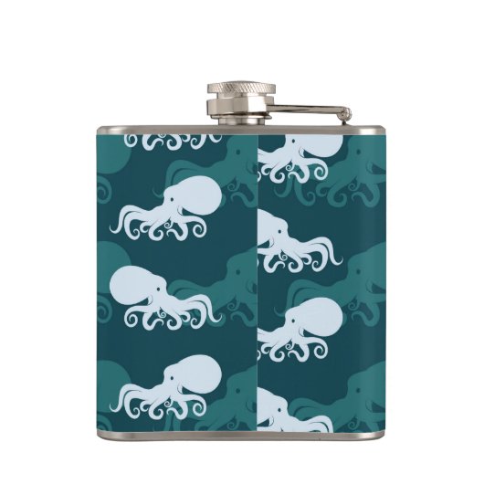 Rijen van octopuspatroon heupfles (Achterkant)