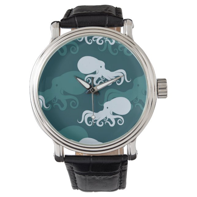 Rijen van octopuspatroon horloge (Voorkant)