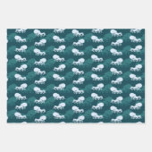 Rijen van octopuspatroon inpakpapier vel (Voorkant 2)