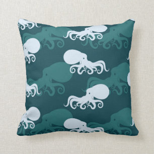 Rijen van octopuspatroon kussen