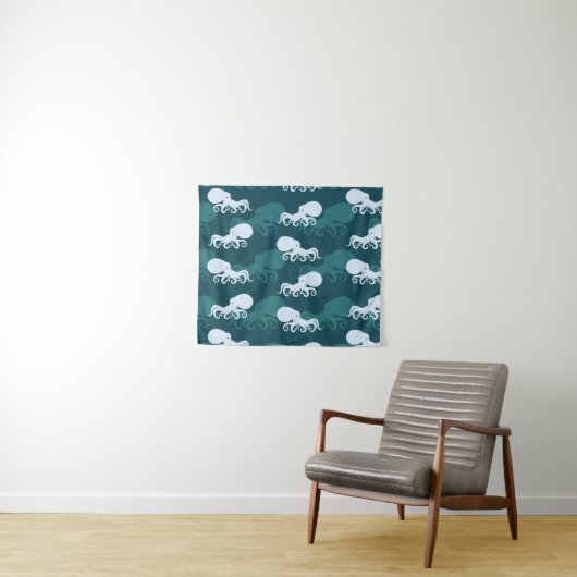 Rijen van octopuspatroon wandkleed (In Situ (horizontaal))