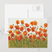 Rijen van papavers I Briefkaart (Voorkant / Achterkant)