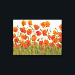 Rijen van papavers I Canvas Afdruk<br><div class="desc">Floral</div>